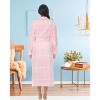 ADR Plush Striped Robe for Women, Long Fleece Plaid Winter Bath Robe, Plus Size - 3 of 3