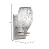 Toltec Lighting Uptowne 1 - Light Sconce in  Aged Silver with 5" Black Fusion Shade - 2 of 2