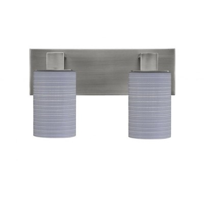 Toltec Lighting Apollo 2 - Light Vanity in  Graphite with 4" Gray Matrix Shade