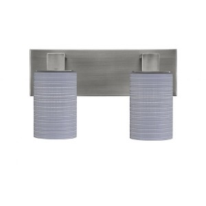 Toltec Lighting Apollo 2 - Light Vanity in  Graphite with 4" Gray Matrix Shade - 1 of 1
