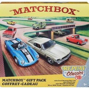 Matchbox Replay the Classics Gift Pack – 80Th Anniversary Vintage Die-Cast Car Set (Mustang, Porsche, F-100, Milk Truck) - 1 of 4