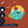 Bestway Hydro Force Sunny 5 Person Inflatable Large Floating Island Lake Water Lounge Raft with Cup Holders and Removable Sunshade, Green - 2 of 4