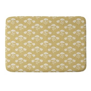 34"x21" Schatzi Suri Floral Memory Foam Bath Rug - Yellow - Deny Designs: Microfiber, Machine Washable, Non-Slip Backing - 1 of 3