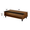 Lift-Top Coffee Table with Hidden Storage and Tapered Wood Legs for Living Room - 2 of 4