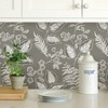 NuWallpaper Foliage Peel and Stick Wallpaper Gray: Removable Vinyl, Self-Adhesive, Smooth Finish, 28.2 Sq Ft Coverage - 3 of 4