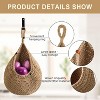 6 Pack Boho Wall Hanging Basket, Handwoven Wall Fruits Basket for Garlic Potato Vegetable Onion Storage - 3 of 4