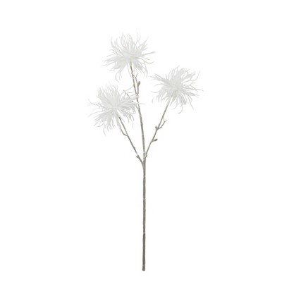 Northlight 17" Frosted White Spiky Floral Winter Christmas Stem