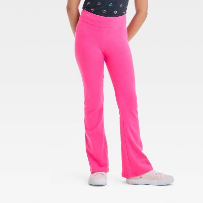 Girls' Flare Leggings - Cat & Jack™ Dark Pink S