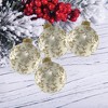 Glass Christmas Tree Ornaments - 67mm/2.63" [4 Pieces] Decorated Balls from Christmas by Krebs Seamless Hanging Holiday Decor - 4 of 4