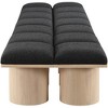 Meridian Furniture,Pavilion Black Boucle Fabric Bench - 3 of 4