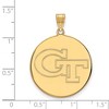 Black Bow Jewelry 10k Yellow Gold Georgia Tech Yellow Jackets NCAA Extra Large Pendant - 2 of 3