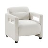 Grungis Boucle Accent Chairs,Living Room Chairs with Plywood Frame,Comfy Chairs for Living Room,Bedroom - 3 of 4