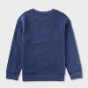 Kids' Adaptive Fleece Crew Sweatshirt - Cat & Jack™ Navy Blue - 2 of 3