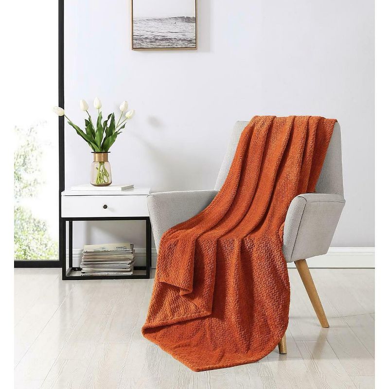 Kate Aurora Ultra Soft & Plush Herringbone Fleece Throw Blanket Covers, 1 of 5