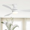 Wanze of Ocean 52 in. Modern Indoor White 6-Speed White Blades Flush Mount Ceiling Fan with 3-Color Dimmable LED Light - 2 of 4