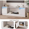 Modern TV Stand for TV Up to 75" TV, 70 ''Television Console Table Cabinets with Storage, Fits Into 36'' Electric Fireplace(Not Included Fireplace) - 3 of 4