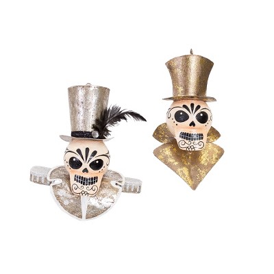 Gallerie II Pirate Skull Halloween Christmas Xmas Ornament A/2