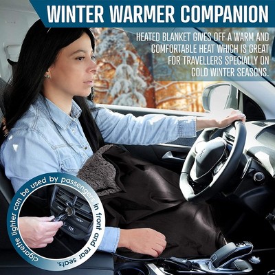 Cozy Grey Sherpa Fleece 59"x43" Travel Blanket for Comfort & Warmth