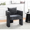 Lyngins Chenille Accent Chairs with Removable Pillow and 3-Leg Design,Upholstered Arm Chairs for Living Room,Bedroom - 2 of 4