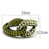 Slickblue Two-Tone Stainless Steel Infinity Ring for Women, with Topaz & Green Crystals in Gold/Black Options, Size 5-10 - 2 of 4
