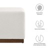 Modway Tilden Square Ottoman – 17" Boucle Upholstered Footrest or Accent Seat in Modern Style - 2 of 4
