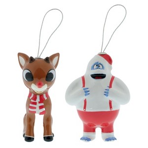 Rudolph the Red-Nosed Reindeer and Bumble Christmas Tree Ornament Set, Pack of 2 - 1 of 3