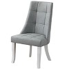 Kings Brand Furniture Milan Vinyl Upholstery Kitchen Dinette Dining Room Side Chairs, Set of 2, Blue/White - 3 of 4