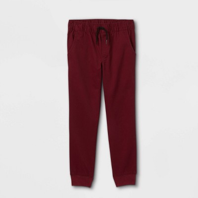 kids red jogging bottoms