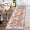 Washable Area Rug, Oriental Vintage Design, Soft Faux Wool Carpet, Non-Slip and Stain Resistant, Ideal for Living Room, Bedroom, Kitchen, Office - 2 of 4