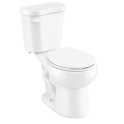 Costway Two-Piece Round Toilet Standard Toilet with 17.5" ADA Comfort Chair Height Seat