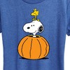 Women's - Peanuts - Snoopy Woodstock Pumpkin Short Sleeve Graphic T-Shirt - 2 of 4