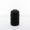 FURNIinspire Ottomans and Benches Plush Velvet Footrest Ottoman with Wooden Base Elegant Design for Modern Living, Black, 17.1"*17.1"*18.9" - 2 of 4