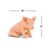 Breyer Animal Creations CollectA Farm Life Collection Miniature Figure | Sitting Piglet - 4 of 4