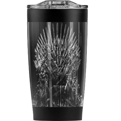 Game Of Thrones Iron Throne Metallic Photo Steel Tumbler 20oz Coffee Travel Mug