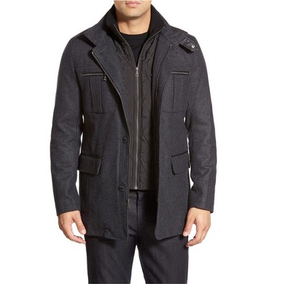 Cole Haan Mens Wool Blend Melton Field Jacket