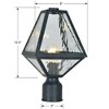 Crystorama Lighting Glacier 1 - Light Post Light in  Black Charcoal - 3 of 4
