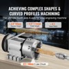 VEVOR Dividing Head, K11-100mm 3-Jaw Chuck, CNC Router Milling Machine Rotational Axis 4th Axis A Axis Indexing Head, Silver - 3 of 4
