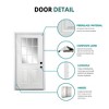 Professional Manufacturer Right Hand Inswing Low-E Glass 6-Lite 3/4 Lite Fiberglass Front Door Classic Design Exterior Entrance Door - 3 of 4