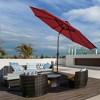 Tangkula 10 ft Patio Table Market Umbrella Yard Outdoor w/ Solar LED Lights - 2 of 4