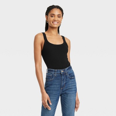 Forever 21 Women's Ribbed Knit Tank Top in Black, 3X