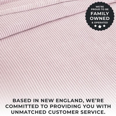 100% Cotton Waffle Weave All-Season Bed Blanket - Great Bay Home (Full / Queen, Blush Pink)