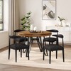 Christopher Knight Home Chloe 5pc Wood and Iron Dining Set Black/Light Brown - 2 of 4