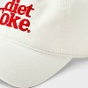 Women's Coca-Cola Diet Coke Cotton Baseball Hat - White - 4 of 4