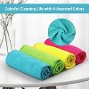 Microfiber Cleaning Cloth,12 Pack Cleaning Rags, Cleaning Towels with 4 Color Assorted. - 3 of 4