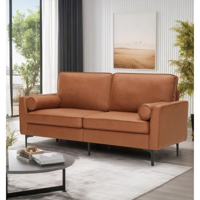 Buenhomino 70" Mid-Century Loveseat Sofa – Upholstered Deep Seating Couch with 6 Metal Legs for Living Room, Bedroom, or Apartment
