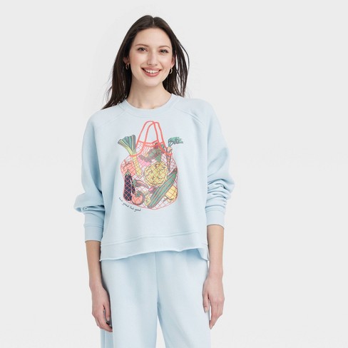 Women's Farmers Market Graphic Sweatshirt - Blue Xs : Target