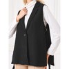 Hobemty Women's Sleeveless One Button Adjustable Waist Work Office Suit Vest Jacket - 4 of 4