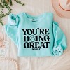 Simply Sage Market S.W.Smiley You're Doing Great Smiley Lightweight Garment Dyed Sweatshirt - 3 of 4
