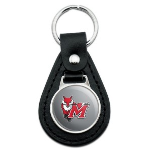 Marist College Secondary Logo Black Leather Keychain - 1 of 4