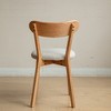 Lyngins Solid Oak Armless Dining Chair, Wooden Armless Chair with Upholstered Cushion, Natural Kitchen Chair & Living Room Chair - 4 of 4